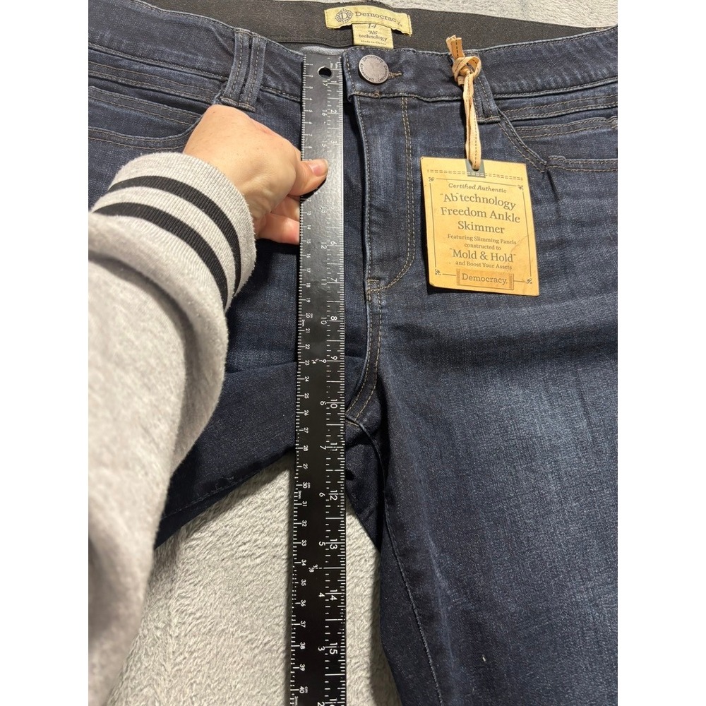 Democracy Ab Technology Freedom Ankle Skimmer Jeans Indigo Blue Womens 14 NEW - Picture 5 of 12